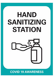 Corona Viurs COVID-19 Safety signage - Hand Sanitizing Station, suitable for print