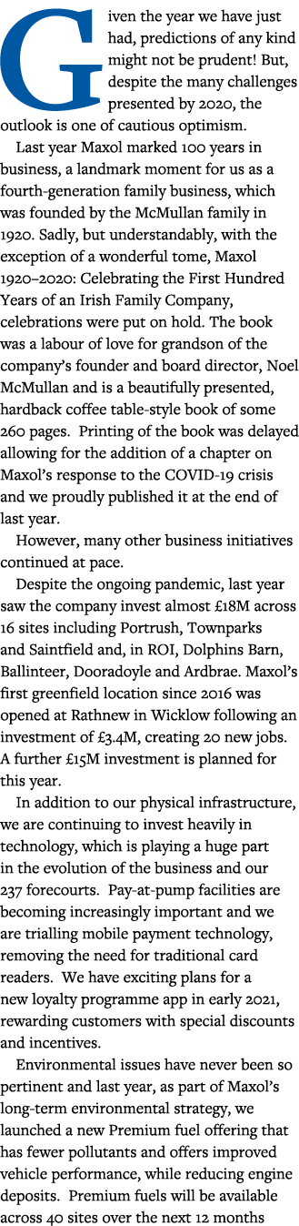 Given the year we have just had, predictions of any kind might not be prudent  But, despite the many challenges prese   