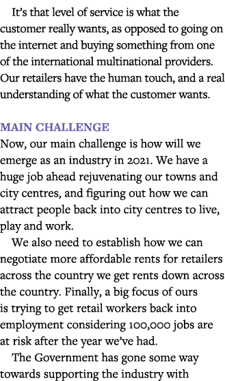 It s that level of service is what the customer really wants, as opposed to going on the internet and buying somethin   