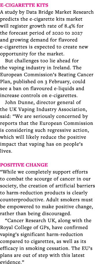 E-cigarette kits A study by Data Bridge Market Research predicts the e-cigarette kits market will register growth rat   