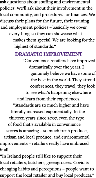 ask questions about staffing and environmental policies  We ll ask about their involvement in the local community, an   
