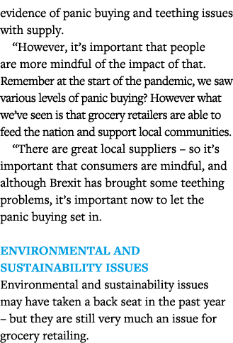 evidence of panic buying and teething issues with supply   However, it s important that people are more mindful of th   