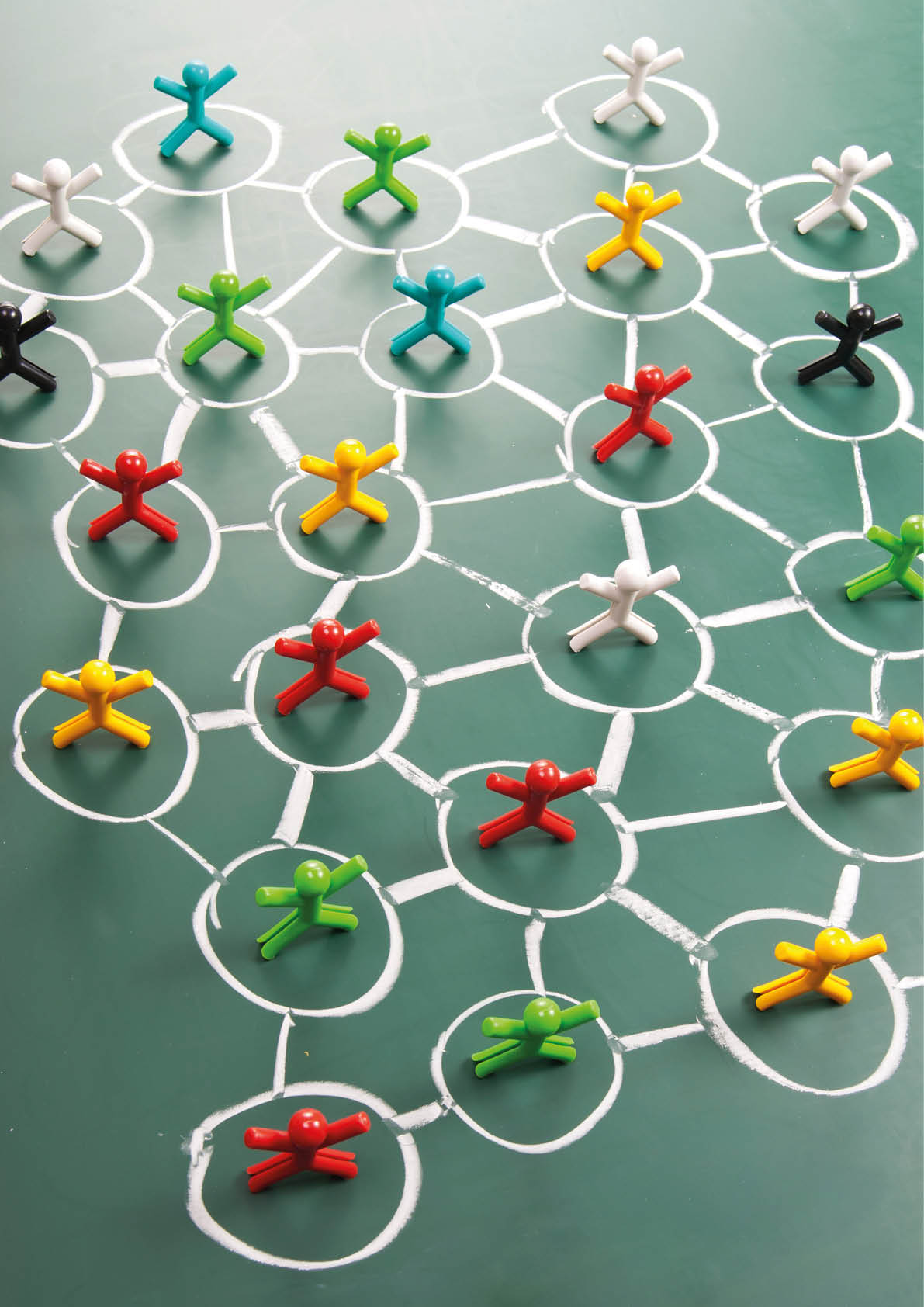 Single person rises puzzle piece over his head 