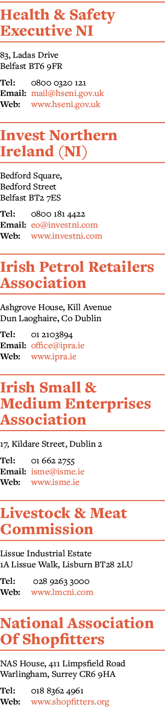 Health & Safety Executive NI 83, Ladas Drive Belfast BT6 9FR Tel: 0800 0320 121 Email: mail hseni gov uk Web: www hse   