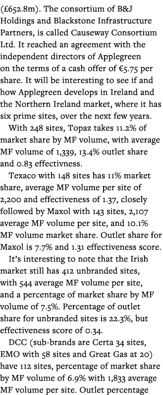 ( 652 8m)  The consortium of B&J Holdings and Blackstone Infrastructure Partners, is called Causeway Consortium Ltd     