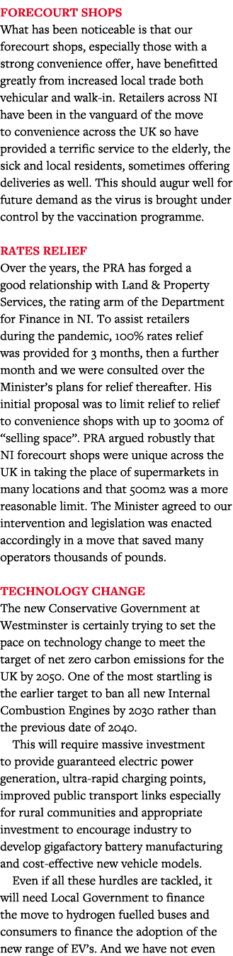 Forecourt shops What has been noticeable is that our forecourt shops, especially those with a strong convenience offe   