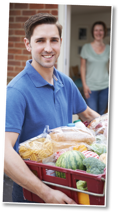Driver Delivering Online Grocery Order
