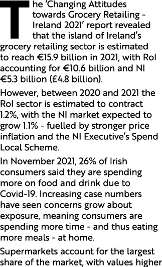 T he  Changing Attitudes towards Grocery Retailing - Ireland 2021  report revealed that the island of Ireland s groce   