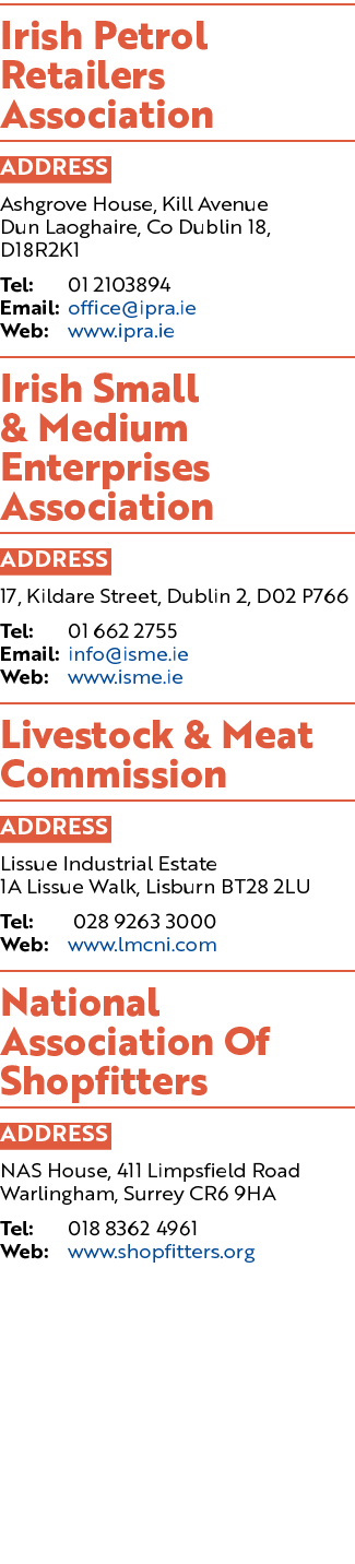 Irish Petrol Retailers Association ADDRESS Ashgrove House, Kill Avenue Dun Laoghaire, Co Dublin 18, D18R2K1 Tel: 01 2   