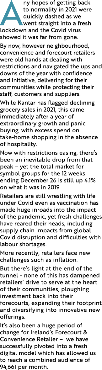 Any hopes of getting back to normality in 2021 were quickly dashed as we went straight into a fresh lockdown and the    