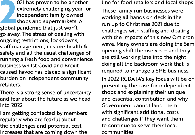 2021 has proven to be another extremely challenging year for independent family owned shops and supermarkets  A globa   