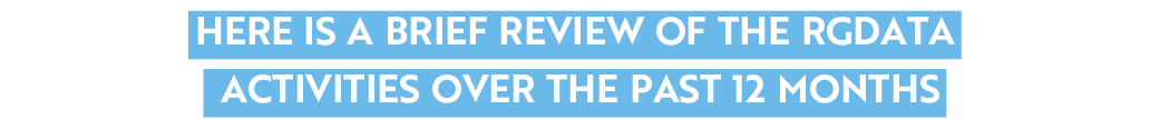 Here is a brief review of the RGDATA activities over the past 12 months