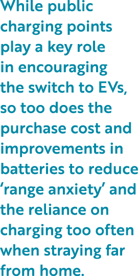 While public charging points play a key role in encouraging the switch to EVs, so too does the purchase cost and impr   