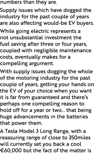 numbers than they are  Supply issues which have dogged the industry for the past couple of years are also affecting w   