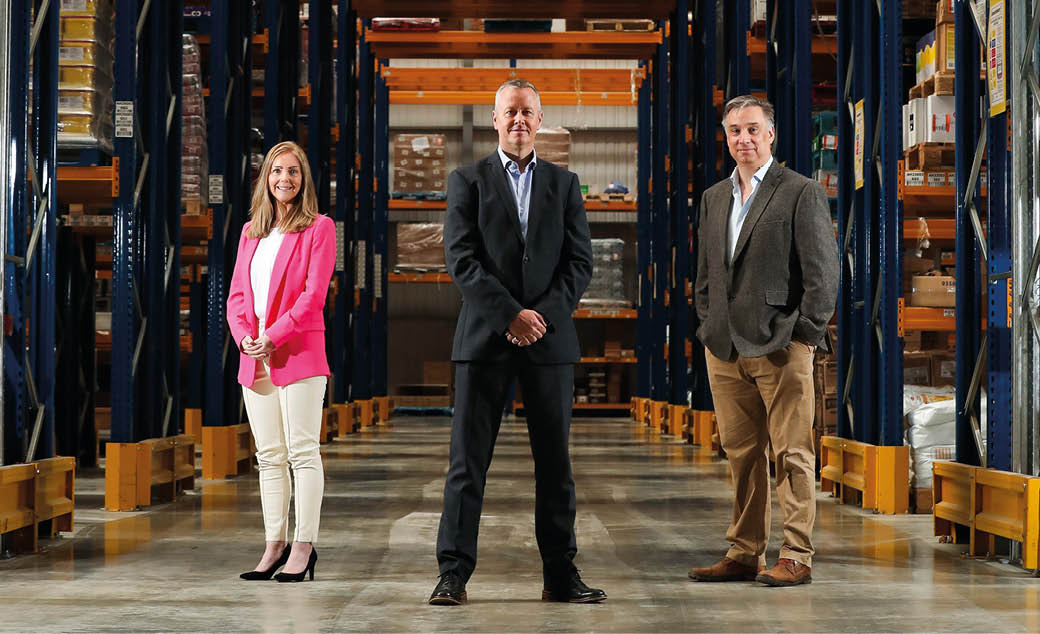 Henderson Foodservice invests  16 million in new warehouse Henderson Foodservice has unveiled a new  16 million warehouse facility as part of an ongoing  re-development of Henderson Group s Mallusk complex which began back in 2010   Pictured are (l-r) Kiera Campbell (sales director) Cathal Geoghegan (managing director) and Mark Stewart-Maunder (commercial and development director)     Press Eye - Belfast - Northern Ireland -  7th June 2021 -  Photo by Kelvin Boyes   Press Eye    