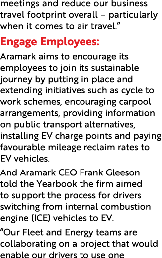 meetings and reduce our business travel footprint overall   particularly when it comes to air travel   Engage Employe   
