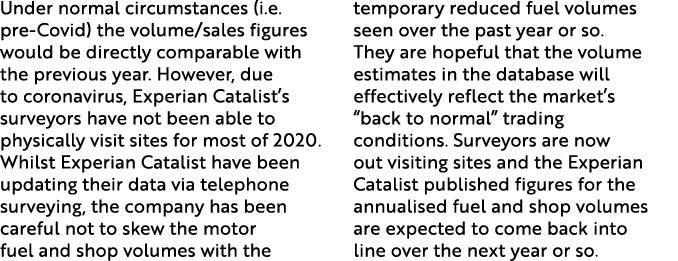 Under normal circumstances (i e  pre-Covid) the volume sales figures would be directly comparable with the previous y   