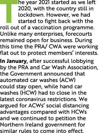 The year 2021 started as we left 2020, with the country still in lockdown  However, we had started to fight back with   