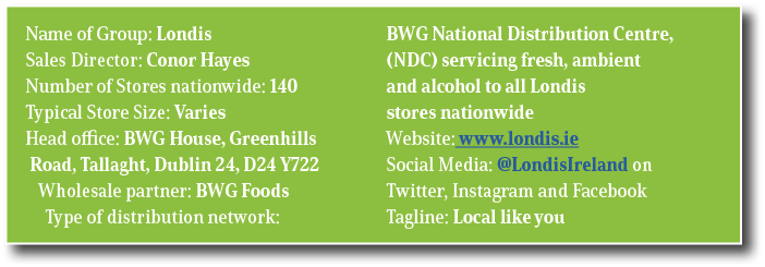 Name of Group: Londis Sales Director: Conor Hayes Number of Stores nationwide: 140 Typical Store Size: Varies Head of   