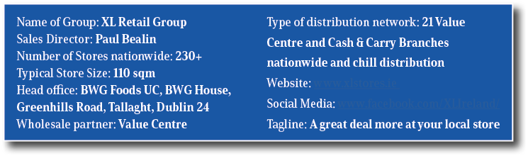 Name of Group: XL Retail Group Sales Director: Paul Bealin Number of Stores nationwide: 230+ Typical Store Size: 110    