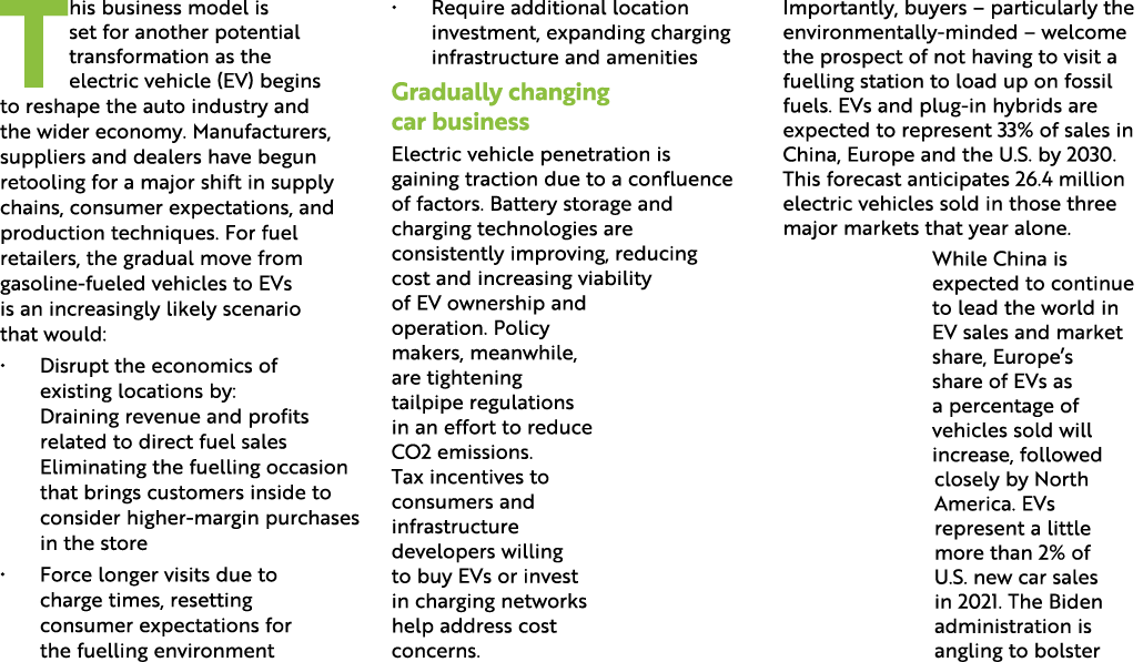 This business model is set for another potential transformation as the electric vehicle (EV) begins to reshape the au   