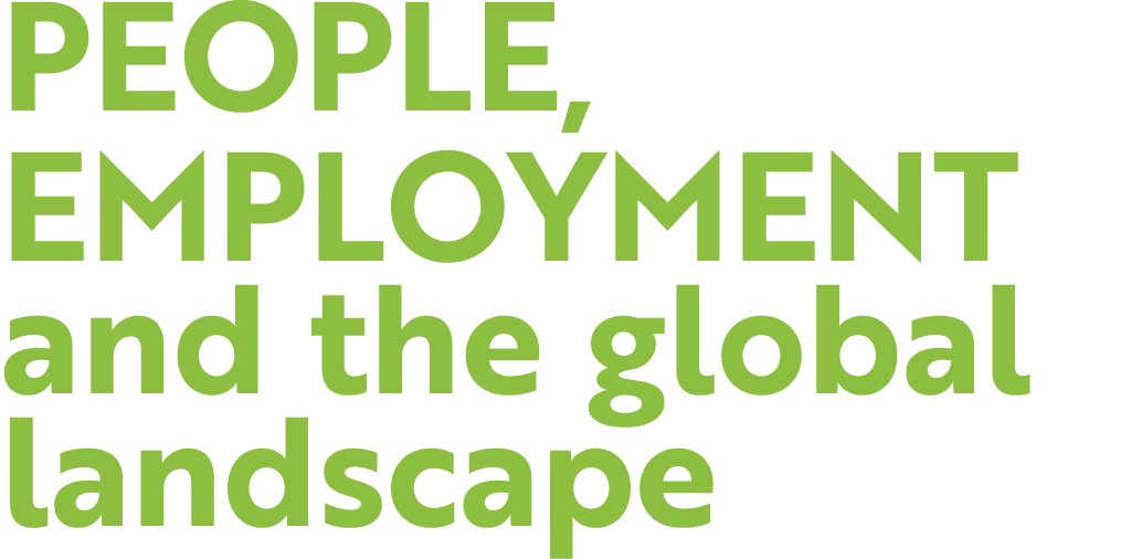 People, employment and the global landscape