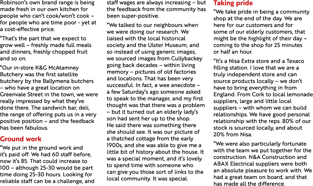 Robinson’s own brand range is being made fresh in our own kitchen for people who can’t cook/won’t cook – for people w...