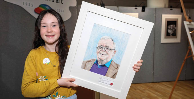 ***FREE TO USE IMAGE - NO REPRODUCTION FEE*** First prize in Category D of the 2024 Texaco Children's Art Competition was won by 11-years old Clare student, Emily Coffey, a pupil at C.B.S. Ennis, for her work entitled ‘Gone But Not Forgotten’. Photo Credit (Mac Innes Photography/Justin Mac Innes)