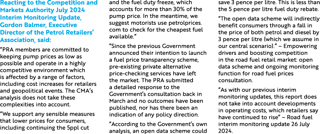 Reacting to the Competition and Markets Authority July 2024 Interim Monitoring Update, Gordon Balmer, Executive Direc...