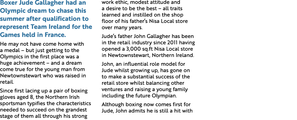 Boxer Jude Gallagher had an Olympic dream to chase this summer after qualification to represent Team Ireland for the ...