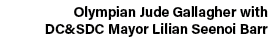 Olympian Jude Gallagher with DC&SDC Mayor Lilian Seenoi Barr 
