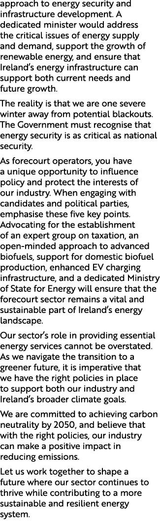 approach to energy security and infrastructure development. A dedicated minister would address the critical issues of...