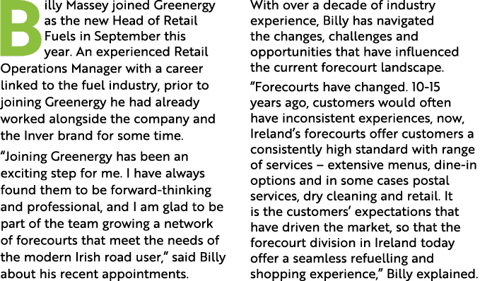 Billy Massey joined Greenergy as the new Head of Retail Fuels in September this year. An experienced Retail Operation...