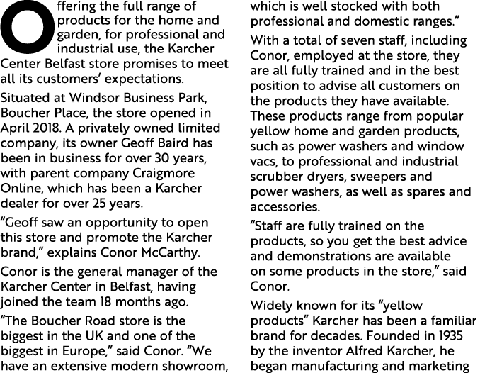 Offering the full range of products for the home and garden, for professional and industrial use, the Karcher Center ...