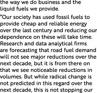 the way we do business and the liquid fuels we provide   Our society has used fossil fuels to provide cheap and relia   