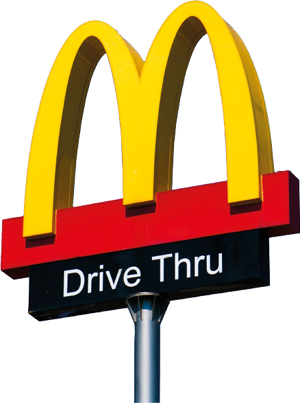 CHIANGMAI, THAILAND - february 1, 2016: McDonalds logo with Drive Thru sign in Chiangmai