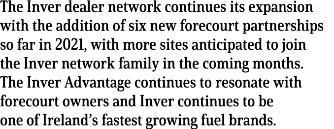 The Inver dealer network continues its expansion with the addition of six new forecourt partnerships so far in 2021,    