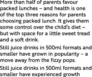 More than half of parents favour packed lunches   and health is one of the top three reasons for parents choosing pac   