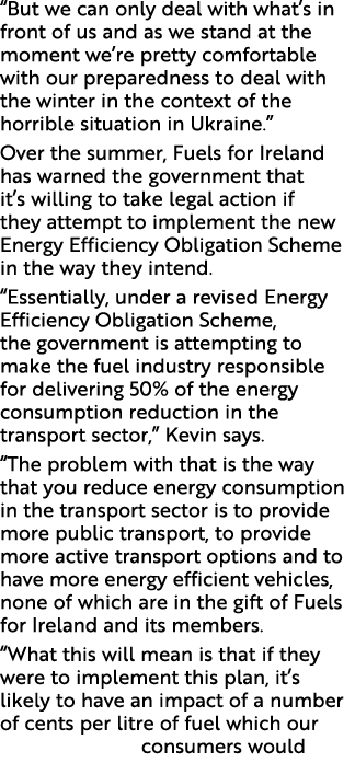  But we can only deal with what s in front of us and as we stand at the moment we re pretty comfortable with our prep   