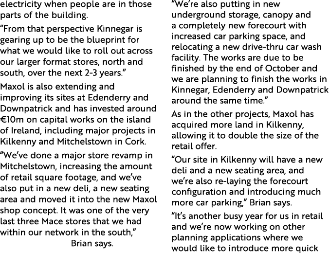 electricity when people are in those parts of the building   From that perspective Kinnegar is gearing up to be the b   