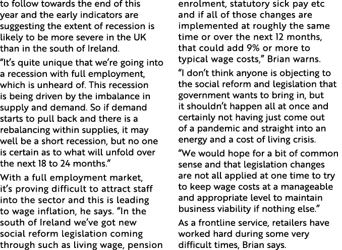 to follow towards the end of this year and the early indicators are suggesting the extent of recession is likely to b   