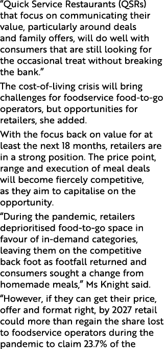  Quick Service Restaurants (QSRs) that focus on communicating their value, particularly around deals and family offer   