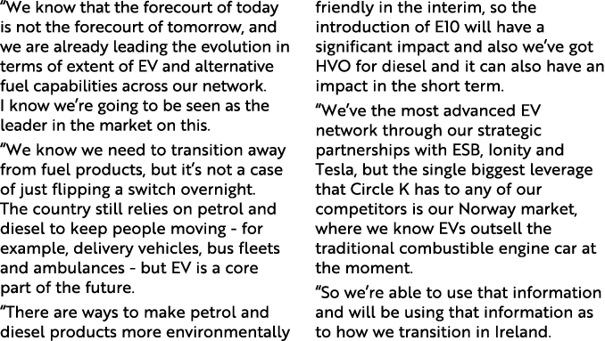  We know that the forecourt of today is not the forecourt of tomorrow, and we are already leading the evolution in te   