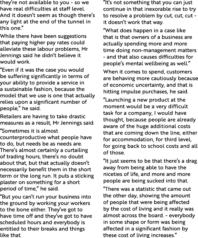 they re not available to you - so we have real difficulties at staff level  And it doesn t seem as though there s any   