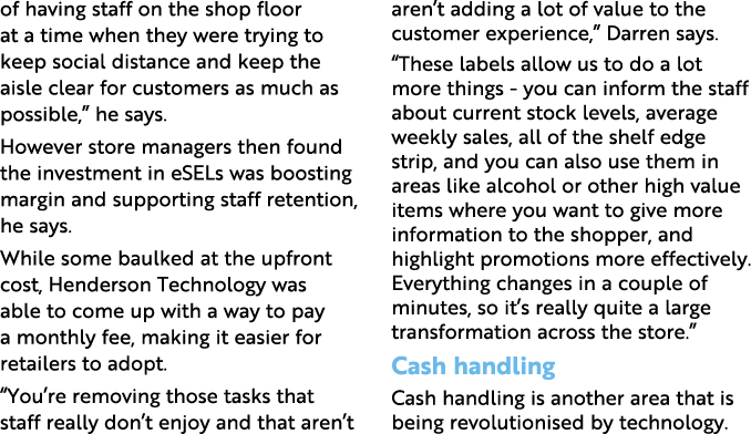 of having staff on the shop floor at a time when they were trying to keep social distance and keep the aisle clear fo   