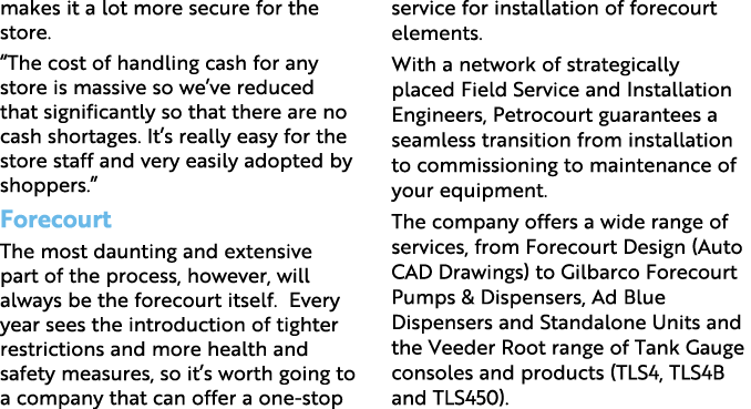 makes it a lot more secure for the store   The cost of handling cash for any store is massive so we ve reduced that s   