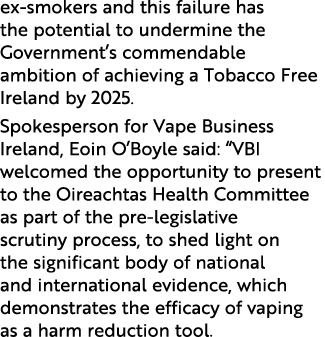 ex-smokers and this failure has the potential to undermine the Government s commendable ambition of achieving a Tobac   