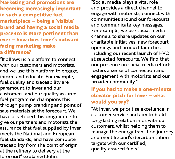 Marketing and promotions are becoming increasingly important in such a competitive fuel marketplace – being a ‘visibl...