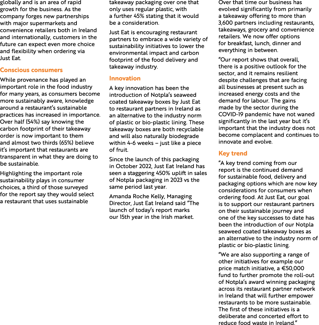 globally and is an area of rapid growth for the business. As the company forges new partnerships with major supermark...