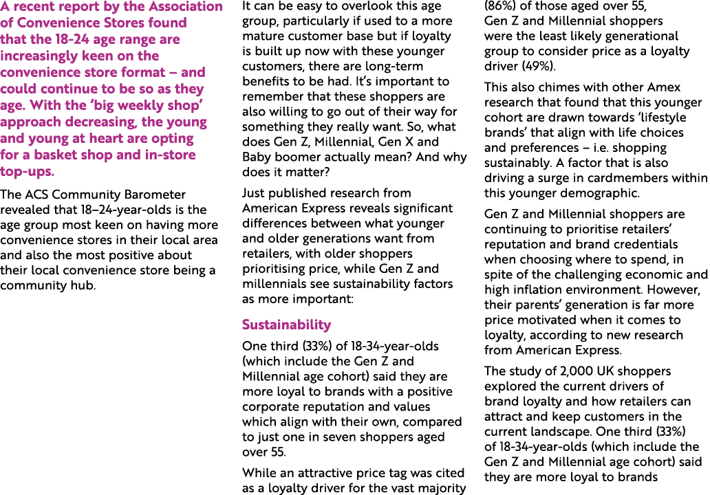 A recent report by the Association of Convenience Stores found that the 18 24 age range are increasingly keen on the ...